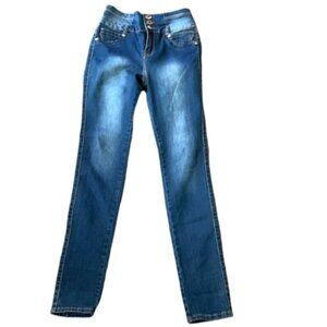 Mitzi Michel Women's Butt Lifting Skinny Jeans Sz 7‎ Blue #358B